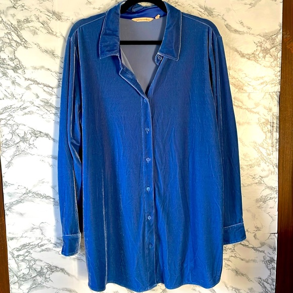 Soft Surroundings Tops - Soft Surroundings 1X Royal Blue velux knit tunic top